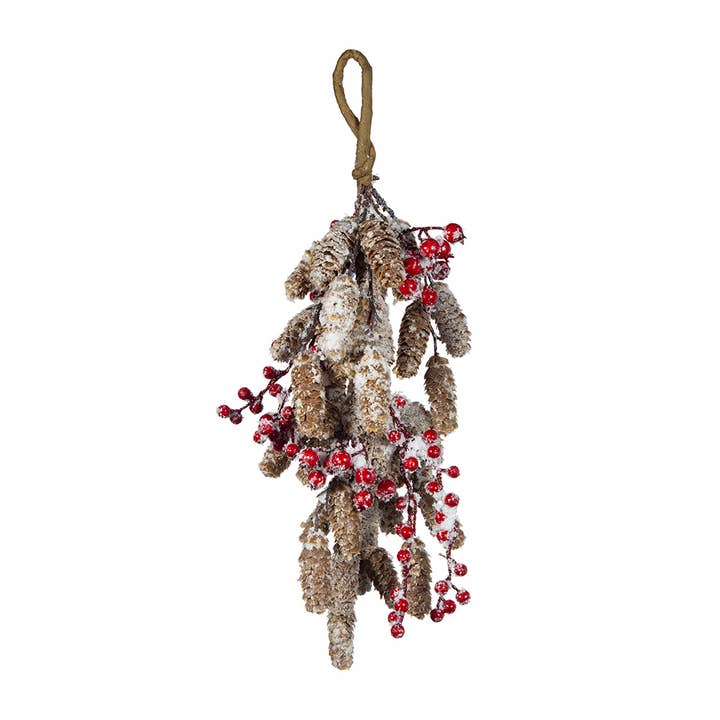 17"H Faux Pinecone and Berry Hanging Swag with Jute Loop and other Purchase wholesale christmas swags. Free returns & net 60 terms on Faire trending on Faire.