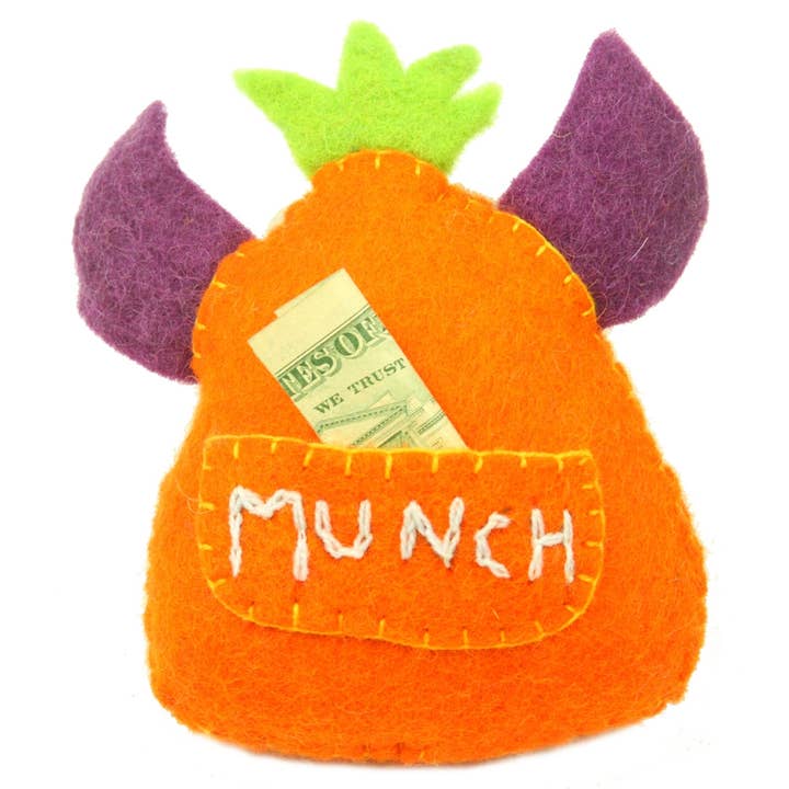 Global Crafts - Wholesale Toothfairy Pillow - Kids - Orange Monster Felt Tooth Fairy Pillow2