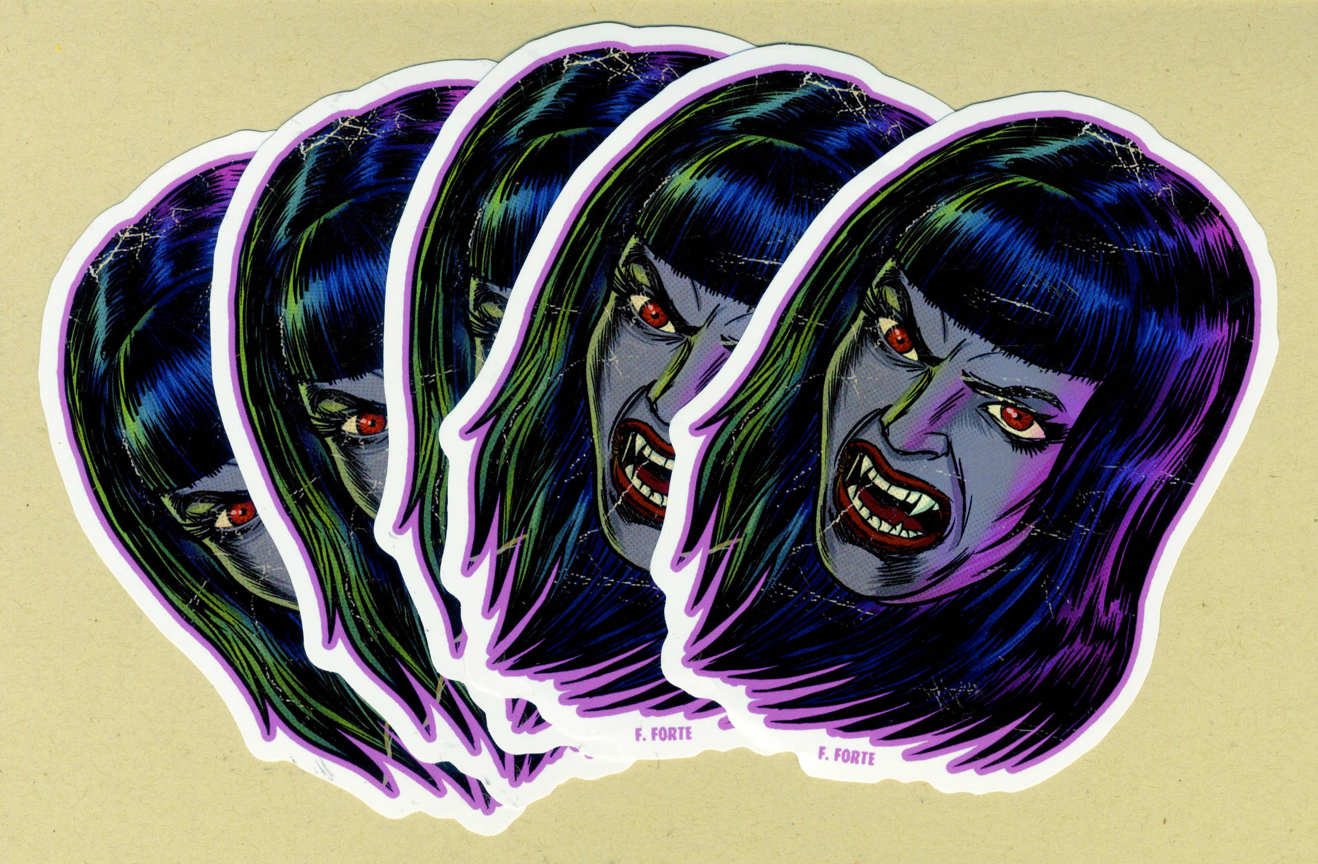 Xeno Pop - Wholesale Sticker - Frankenhorrors Vampire Goth 5x4 die cut vinyl sticker3