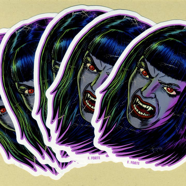 Xeno Pop - Wholesale Sticker - Frankenhorrors Vampire Goth 5x4 die cut vinyl sticker3