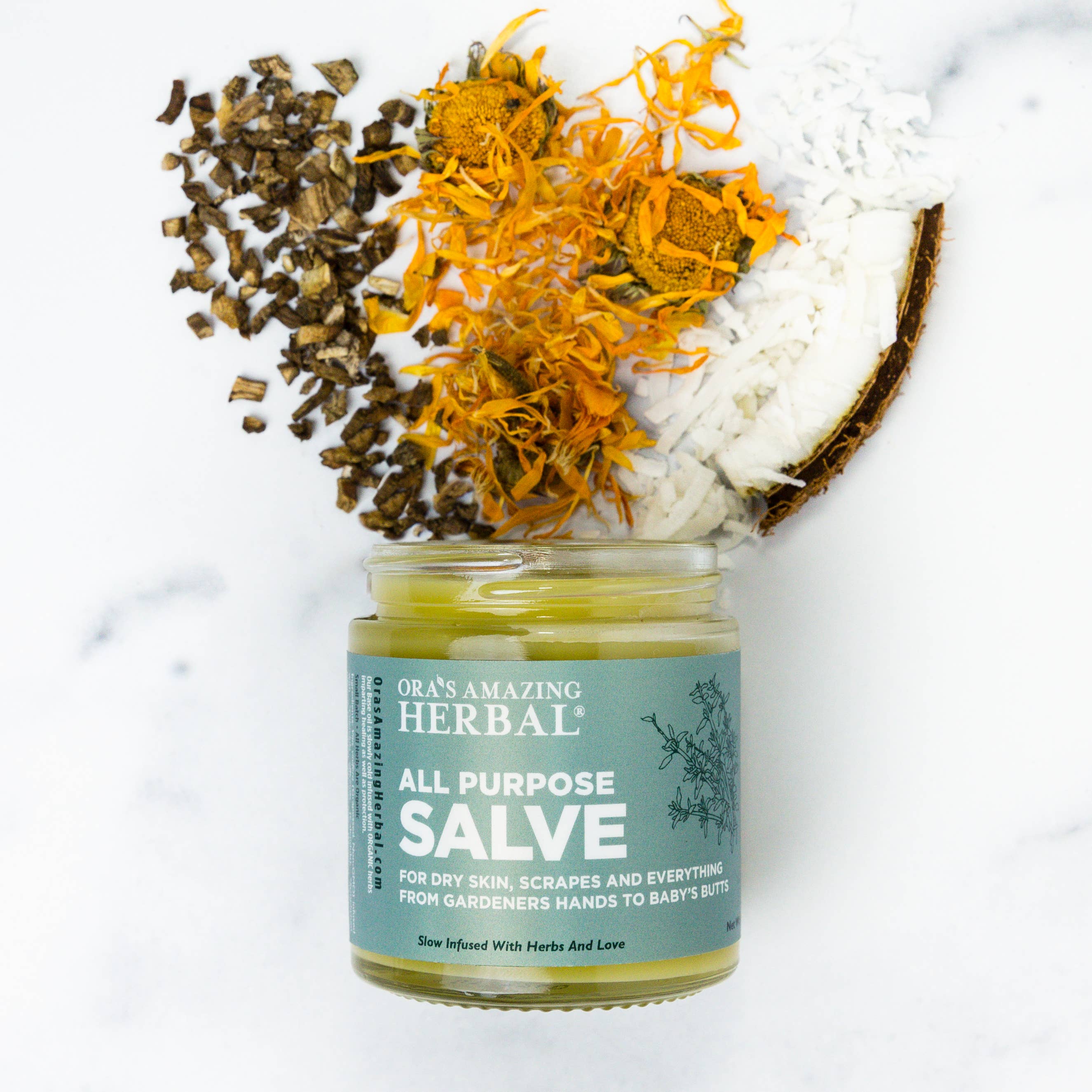 Ora’s Amazing Herbal Natural Skincare - Wholesale Healing Salve/Balm/Cream - All Purpose Salve, Natural Herbal Salve, 4oz3