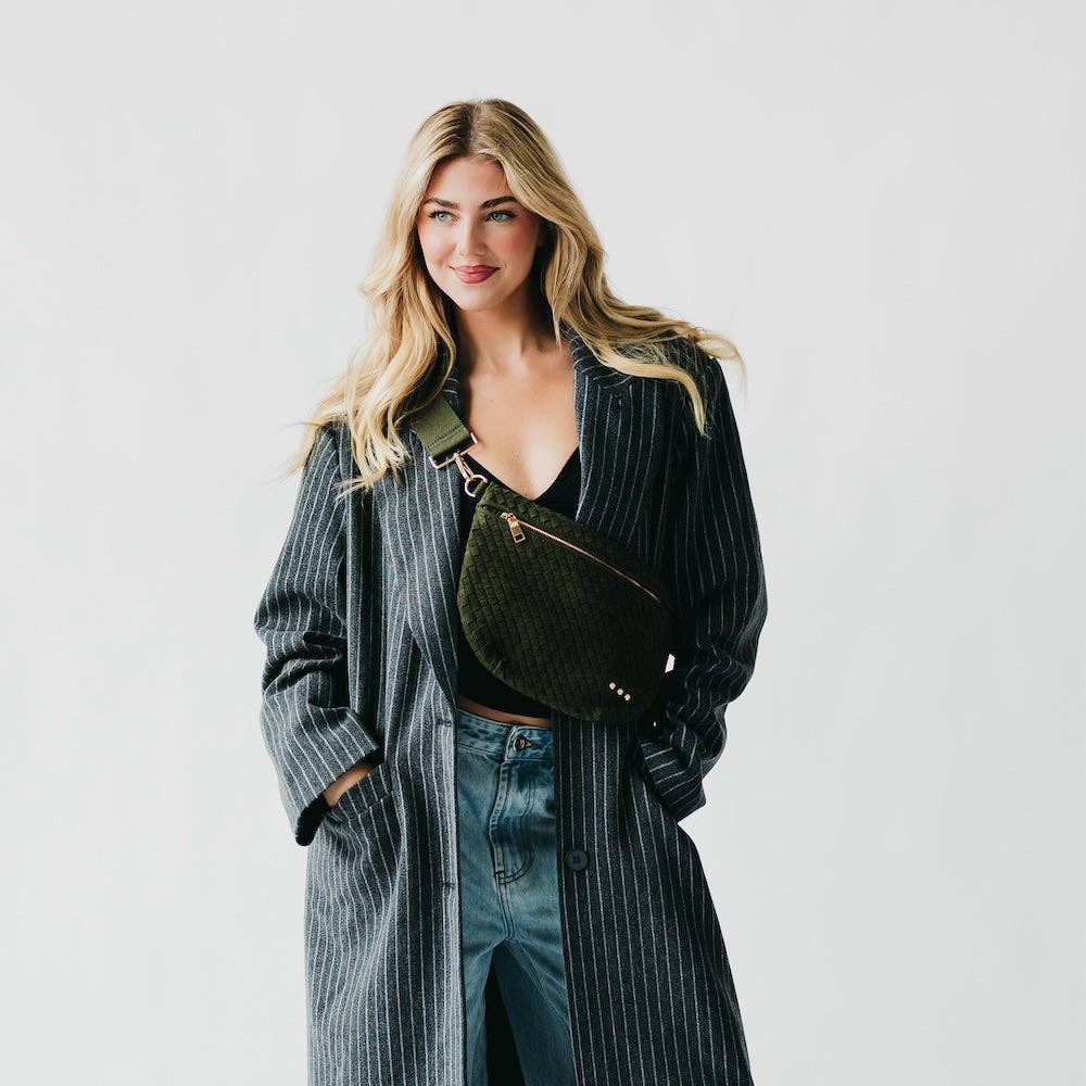 Pretty Simple - Wholesale Belt bag – Women’s - Suede Westlyn Woven Bum Bag8