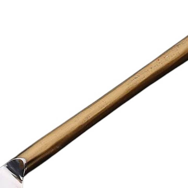 HomeRoots - Venta al por mayor Cubiertos para servir - Servidor de pastel de dos piezas forjado a mano en acero inoxidable dorado martillado4