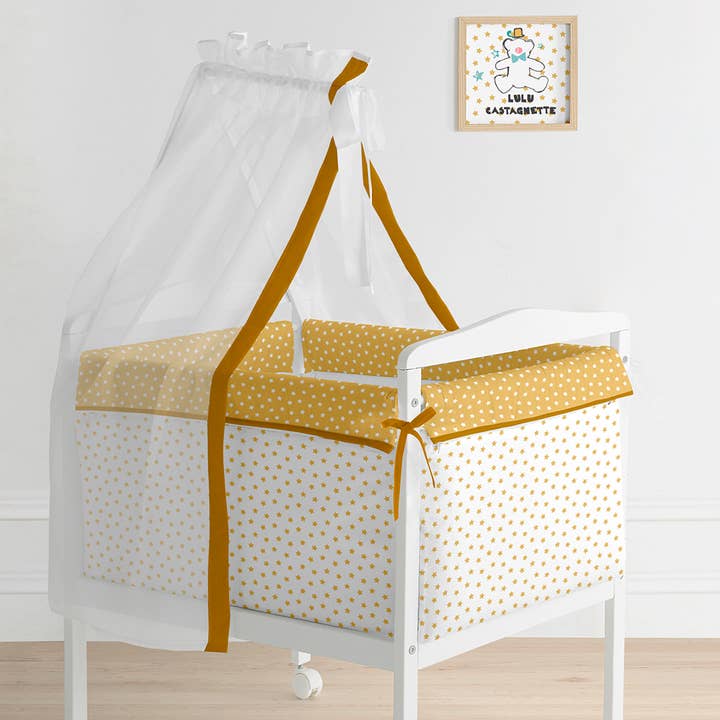 MINI COT SQUARE + TEX AND VEL CIRCUS LULU OCHRE for wholesale by S&P NEWBORN, S.L. (Lulu)