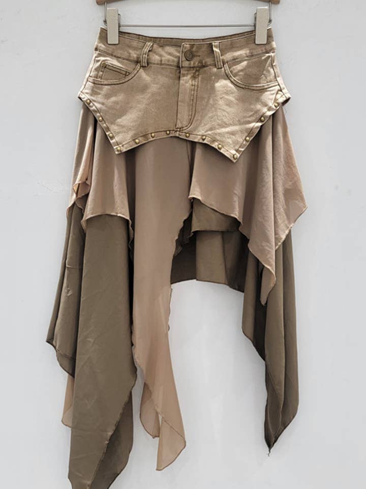 Mccolin - Wholesale Skirt - Women's - Asymmetrical High-Low Midi Skirt1