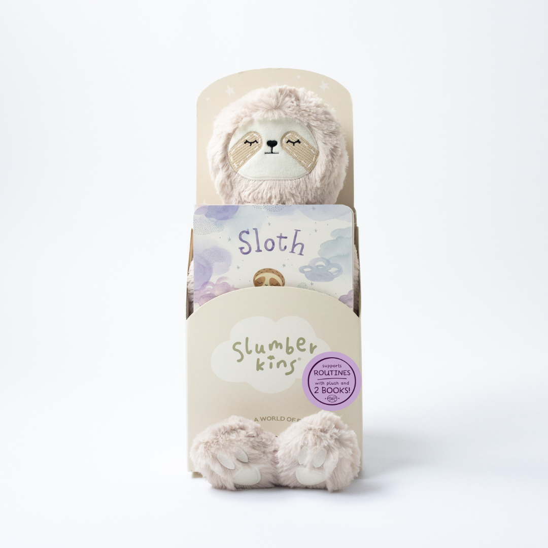 Slumberkins Inc. - Wholesale Stuffed/Plush Toy - Kids & Baby - Sloth's Routines Plush Set - with 2 books!1