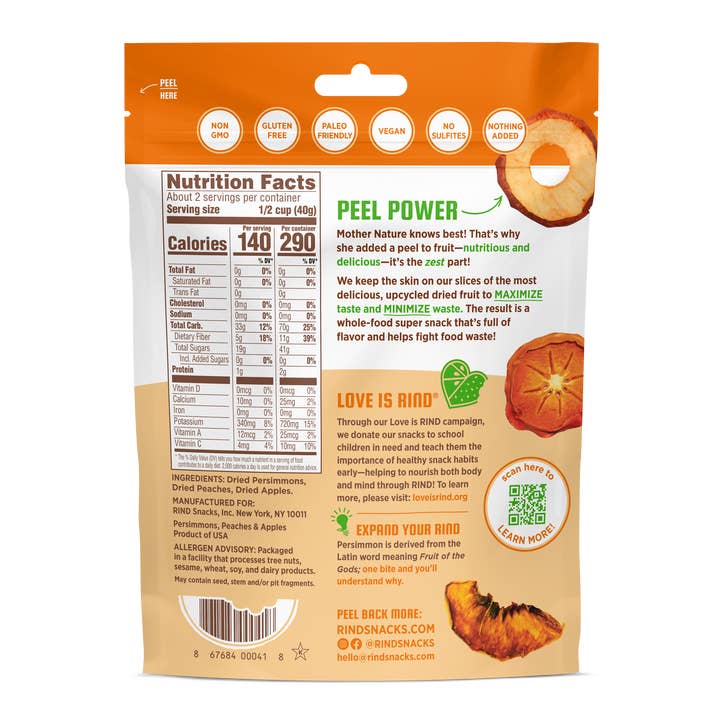 RIND Small Batch LLC - Wholesale Dried/Dehydrated Fruit - Orchard Blend, Skin-on Dried Fruit - 3oz1