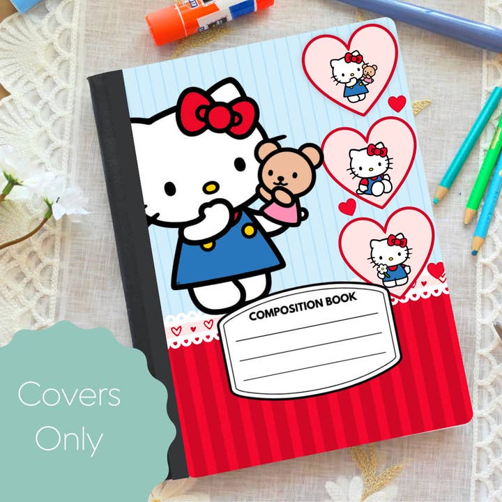 Copertina del quaderno a composizione Hello Kitty per la vendita all'ingrosso da parte di Oily Graphic Creations
