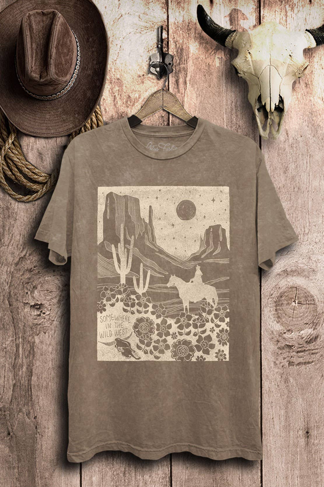 Lotus Fashion Collection - Wholesale Screen Printed T-Shirt - Women's - Somewhere In The Wild West Graphic Top7