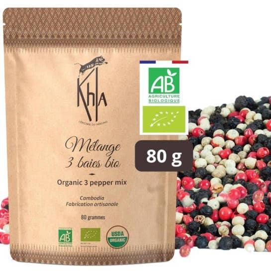 Khla - L'épicerie du Mékong - Wholesale Dried Spice Mix - Organic 3 Berry Mix - 80g5