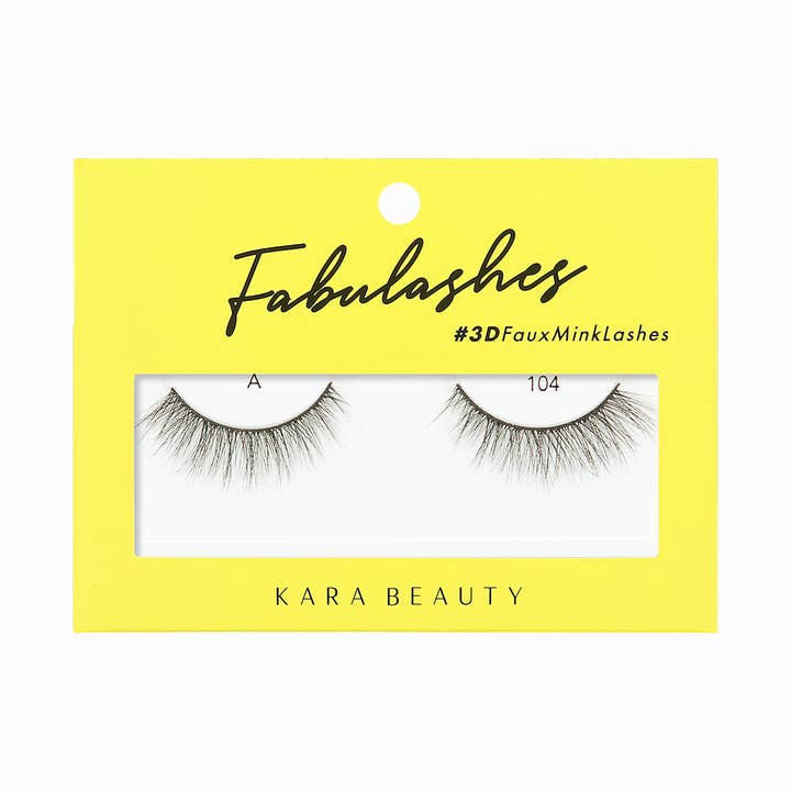 FABULASHES 3D Faux Mink False Eyelashes - A104 for wholesale by Kara Beauty