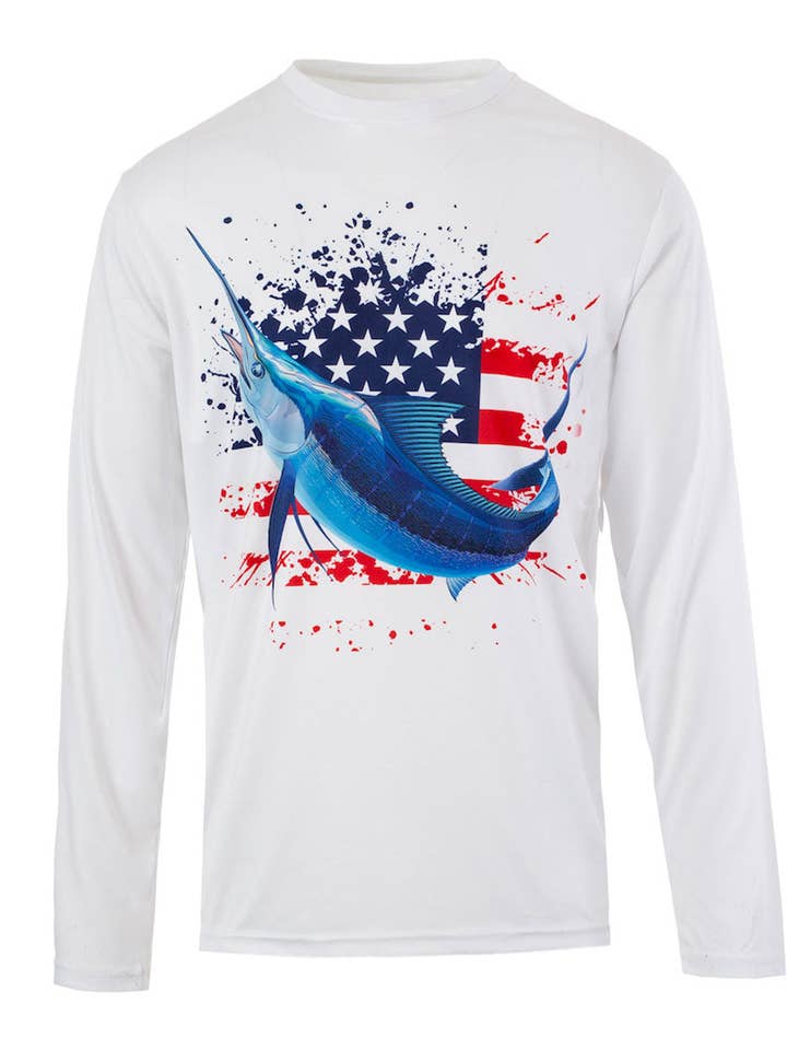 Men Performance Top Marlin Fish Graphic (Pack Of 12) - 7610509 for wholesale by Hemworld