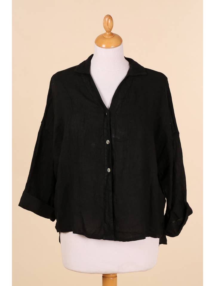 la maison des fibres naturelles - Wholesale Buttoned-down shirt β Women's - linen shirt 62098413