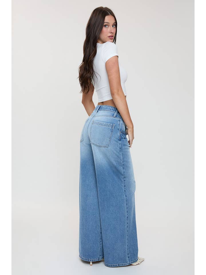 YMI - Wholesale Jeans - Women's - Billie Relaxed Rise Baggy Wide Leg Jeans-P07468513