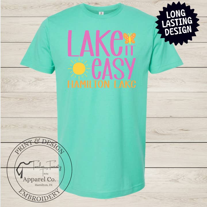 Custom lake sweatshirt or tee, custom lake graph for wholesale by TwelveTwentyTees