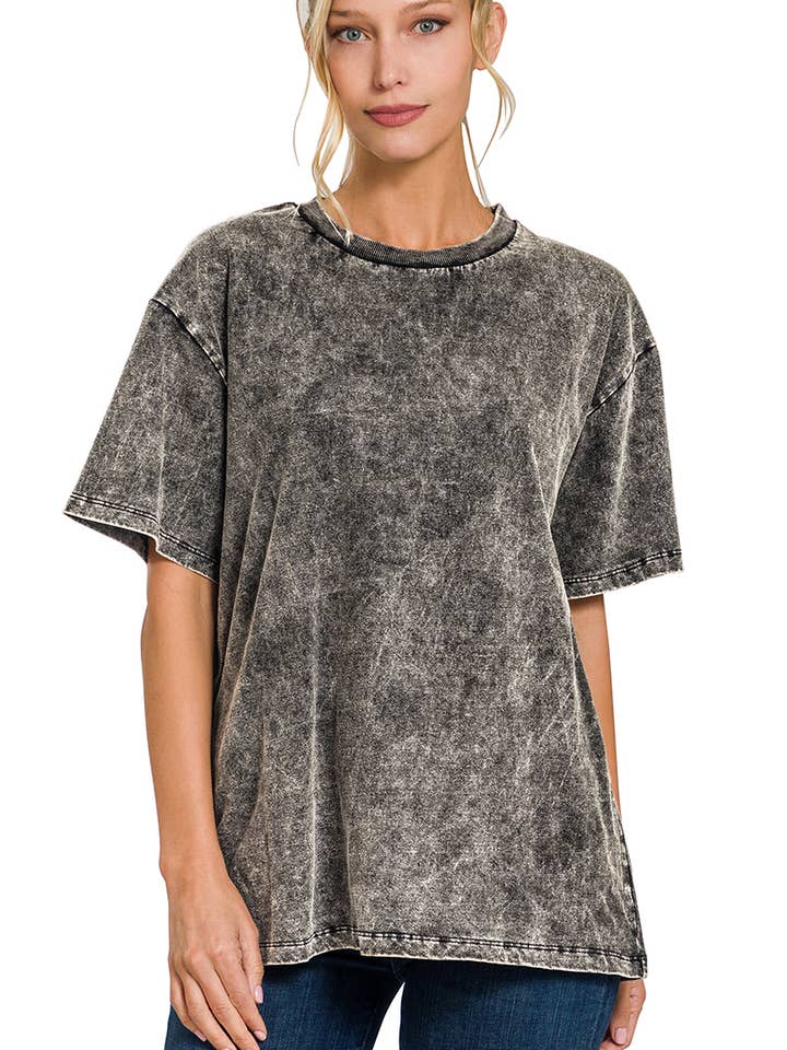 Vintage gewassen top met korte mouwen voor wholesale door 42POPS