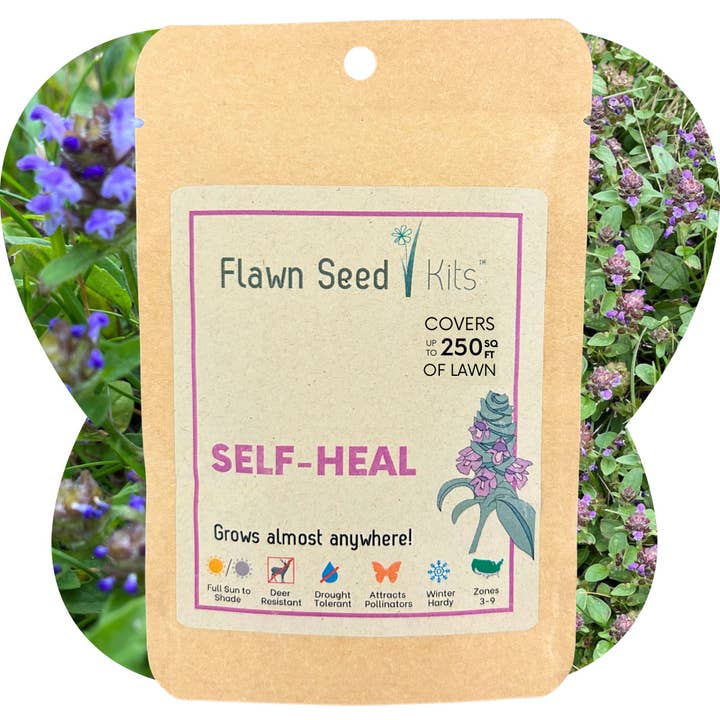 Flawn Seed Kits - Wholesale Plant Seeds - Self-Heal Seed Compostable Hanging Pouch