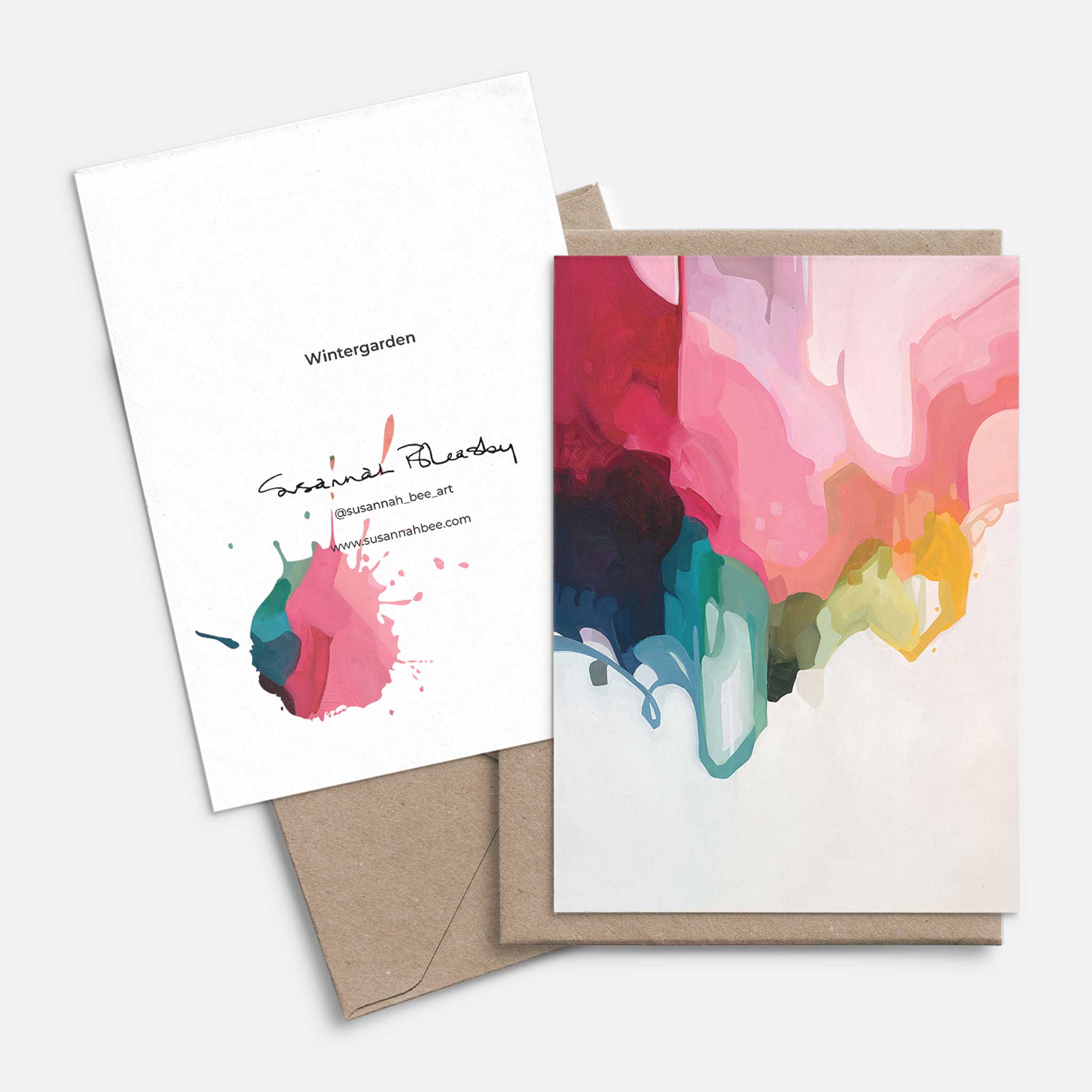 Susannah Bleasby Art - Wholesale Everyday Greeting Card - Wintergarden abstract | A6 Art card | Fine Art Cards1