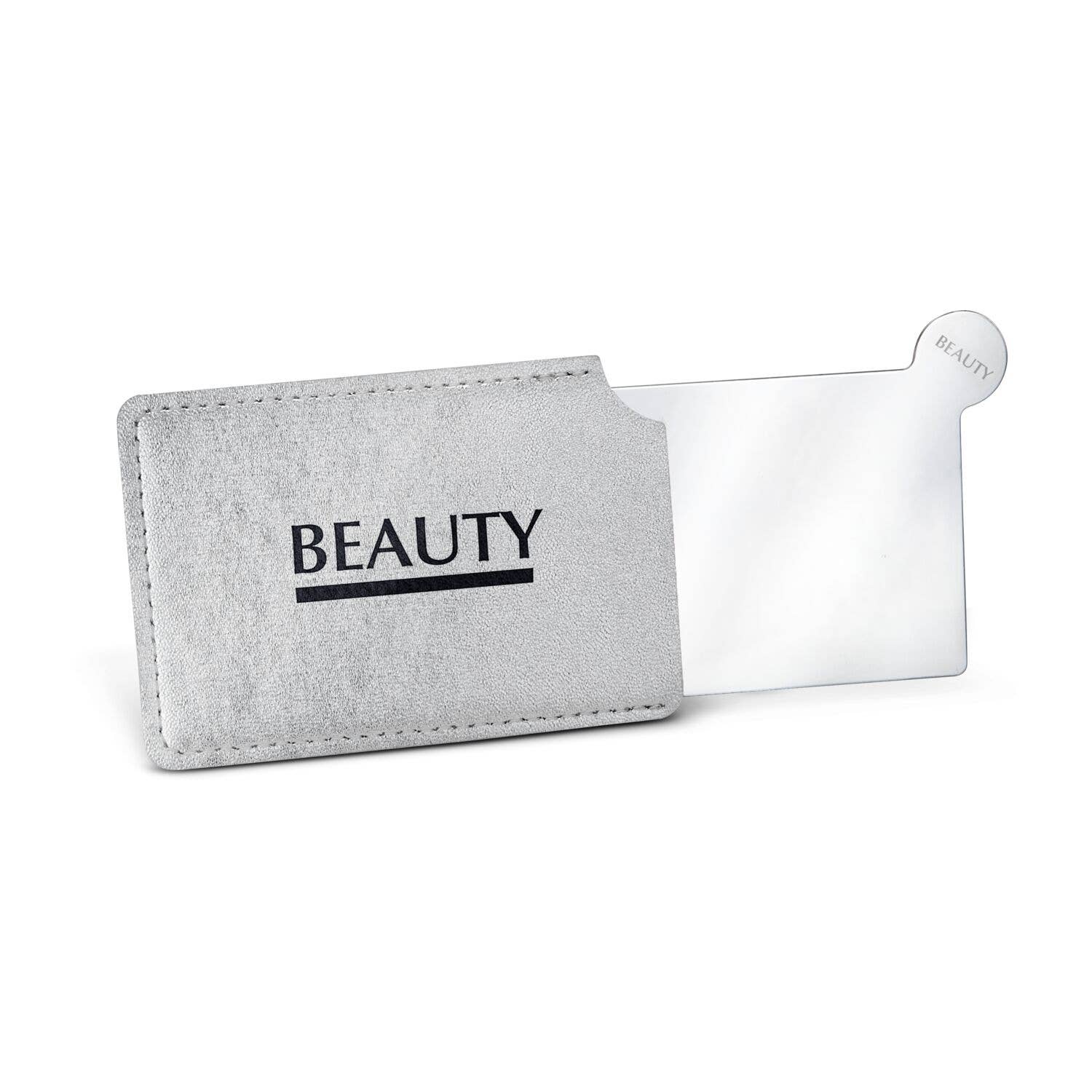 ROEMER WELLNESS - Wholesale Compact Mirror - Stainless steel pocket mirror, in case (rose)16