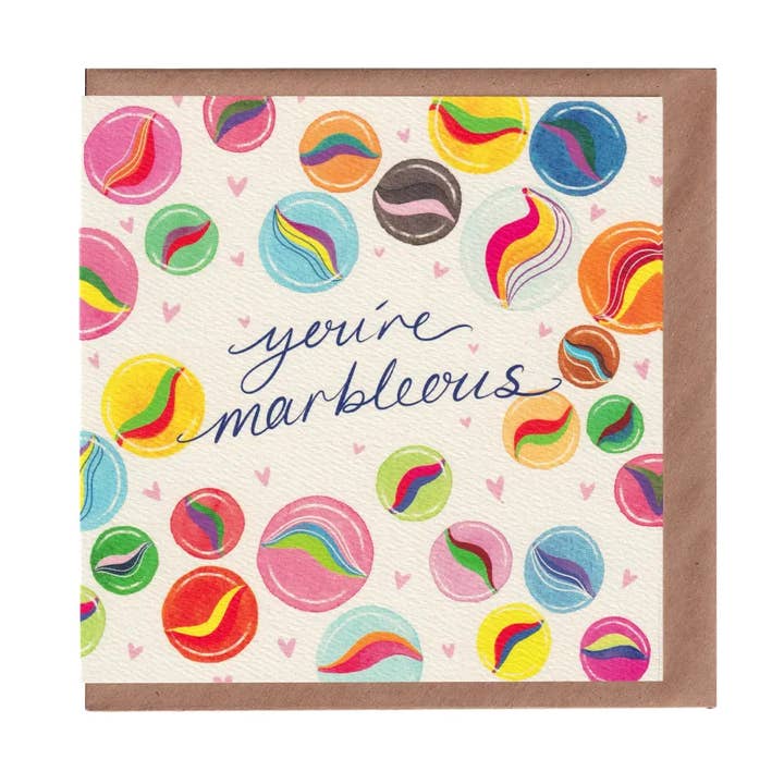 You're Marbleous - Love Greetings Card for wholesale by Bella & The Moon