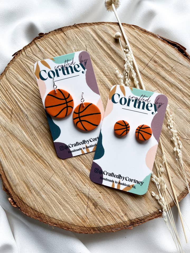 Basket-ball - Pendentifs et clous pour la vente par Crafted by Cortney