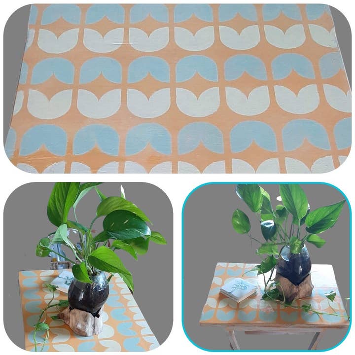 Tulpen-Schablone im Retro-Stil für den Großhandel von Belle Stencils