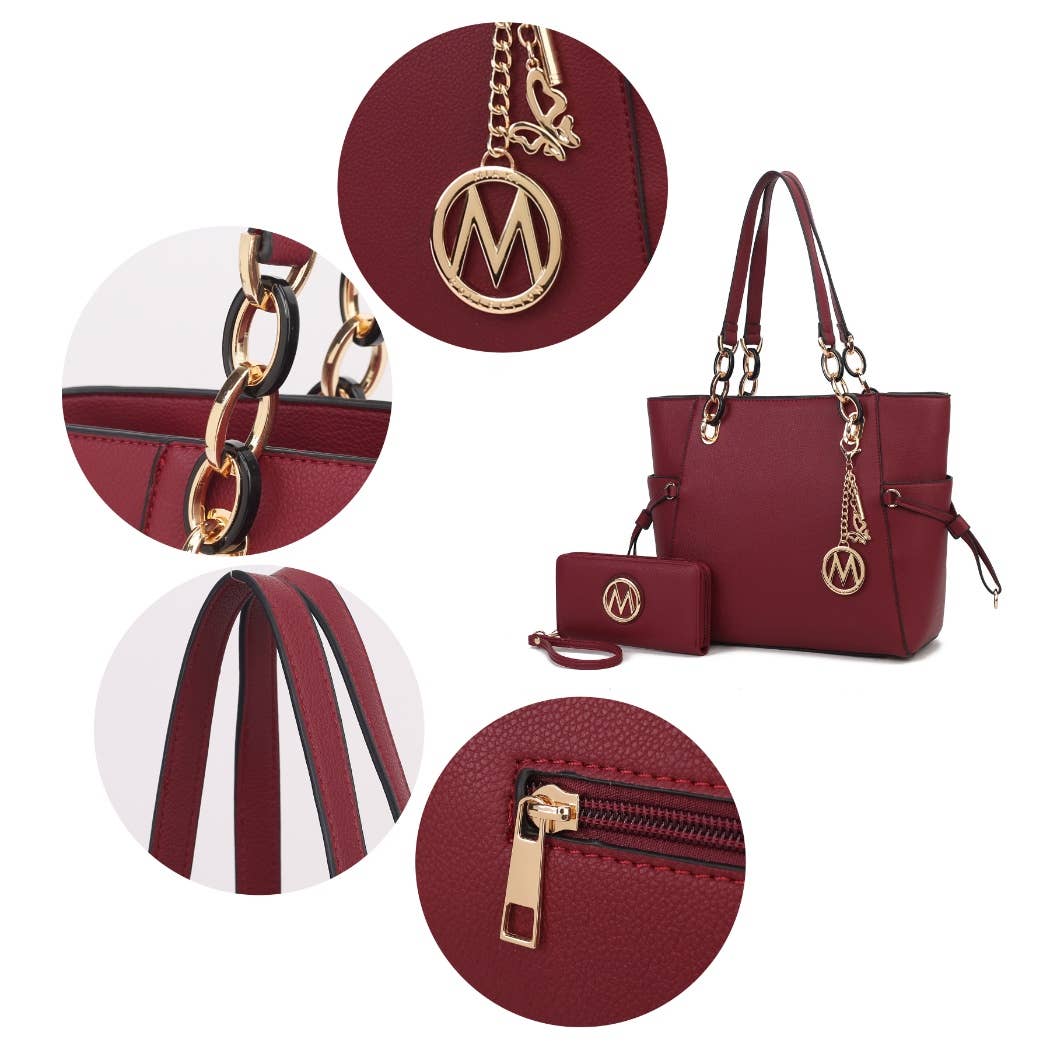 MKF Collection – Sacola - Mulher por atacado – Saco de Mulher MKF Yale Tote com Carteira Bolsa16