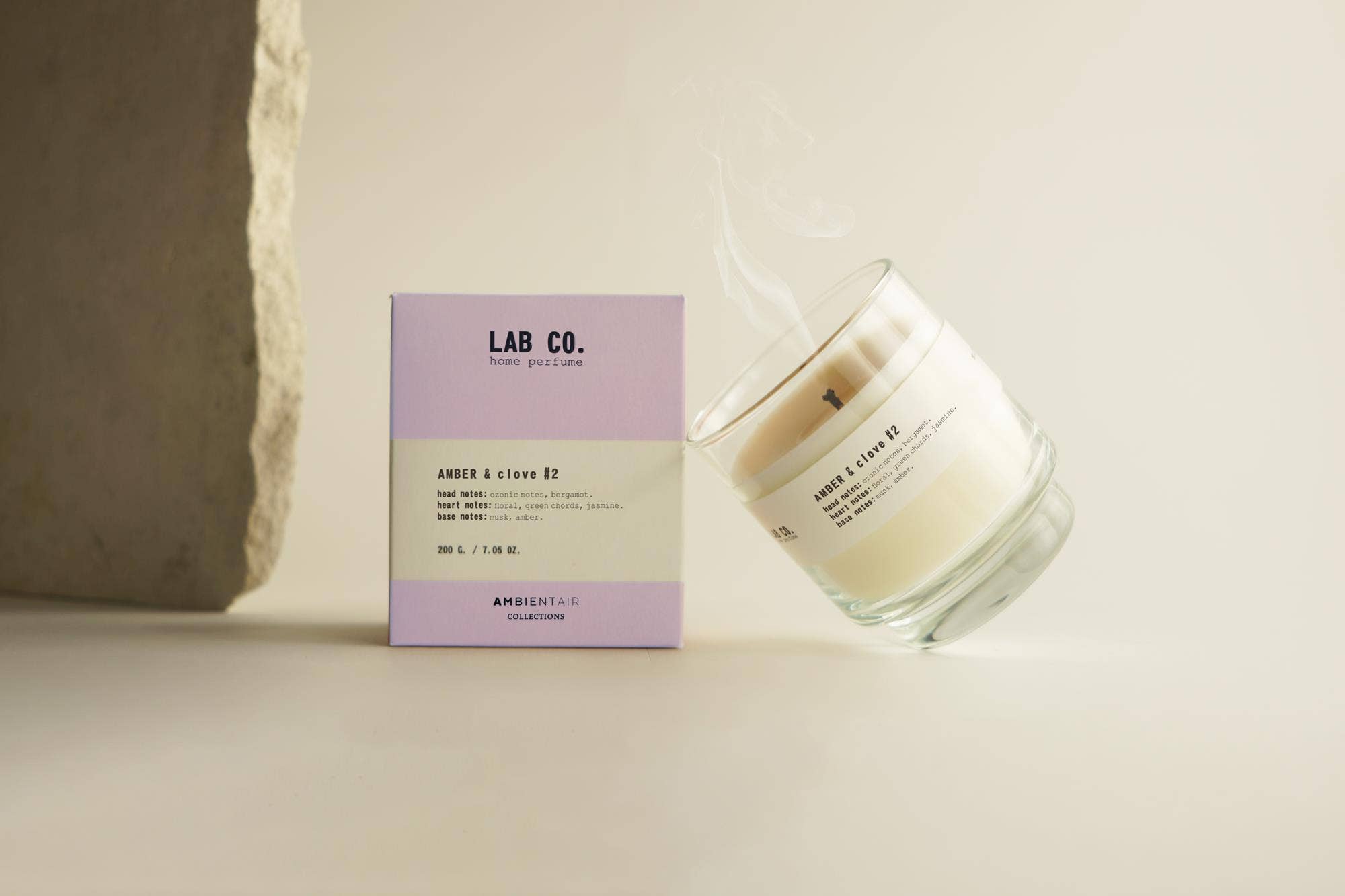 SEVENREEDS - Wholesale Jar/Filled Candle - LAB CO. #2 AMBER & CLOVE vegetable wax candle 200g