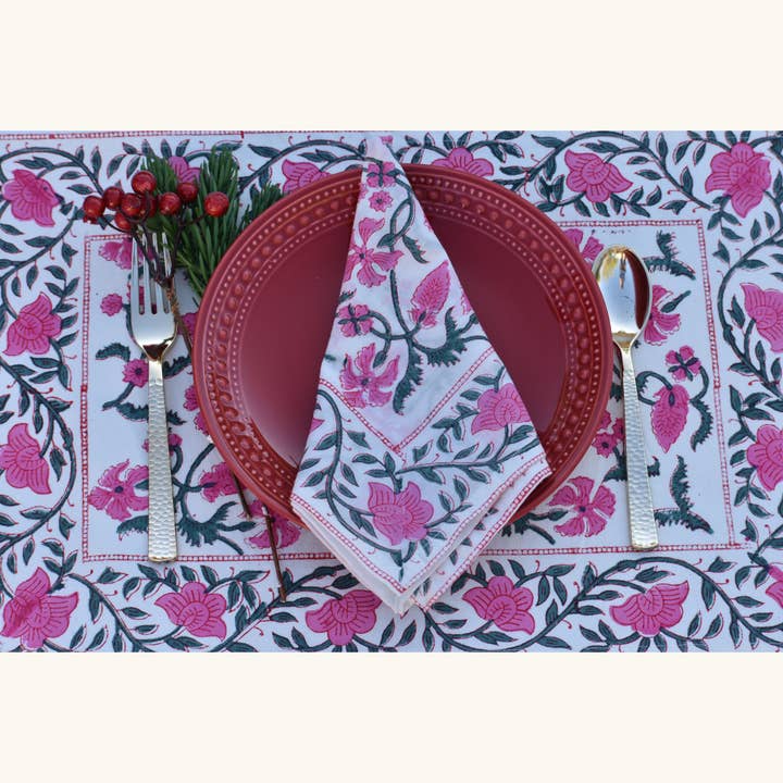 Pink Trail - Canvas Cotton Placemats (Set of 4) for wholesale by House of Alaan