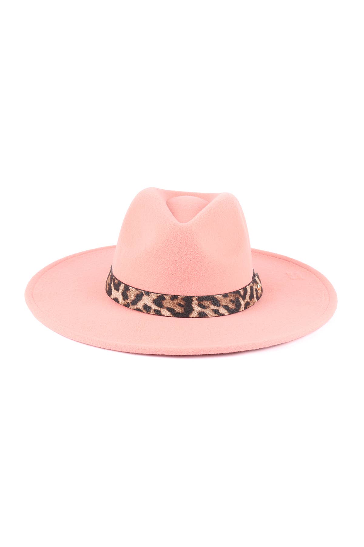 MYS Wholesale Inc - Vente Chapeau en feutre - femme - Chapeau à bord tendance en feutre avec accent léopard18