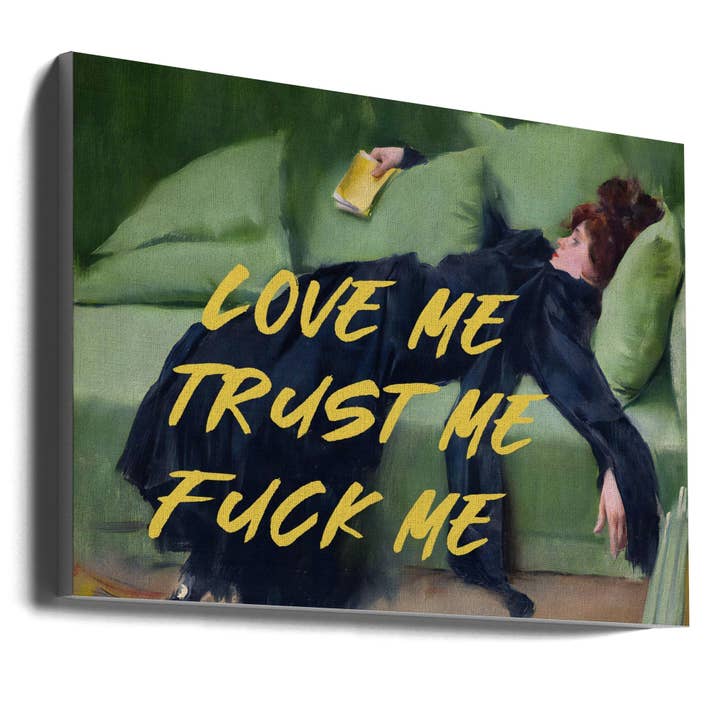 Wall art Love Me Trust Me Fuck Me / Yellow Version for wholesale by GTA ART