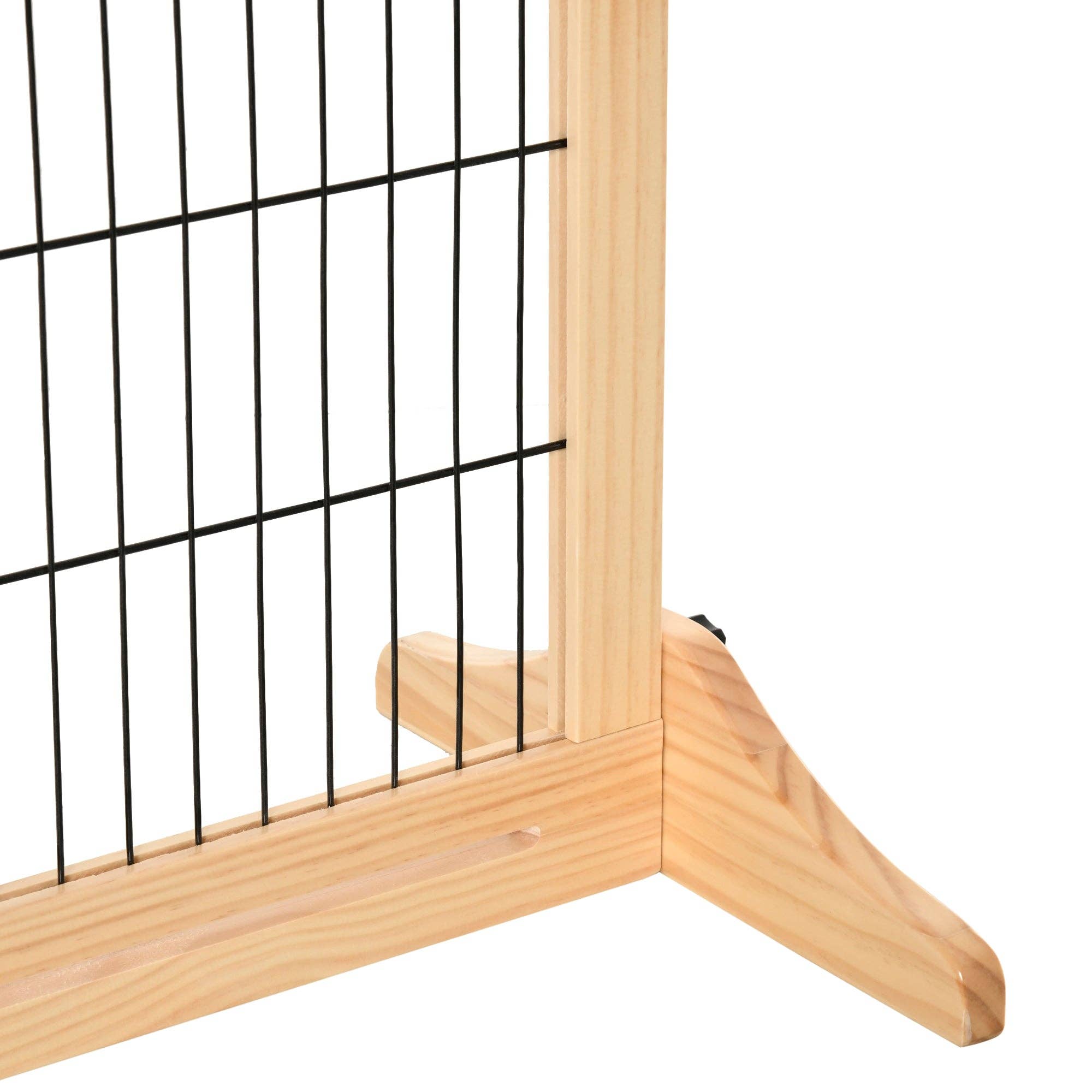 39F Inc. - Wholesale Pet Folding Gate - Dog - PawHut 72" Freestanding Pet Gate, Adjustable Length, Natural6