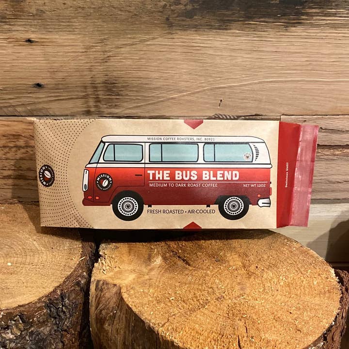 Bus Blend - 12 oz Whole Bean for wholesale by Mission Coffee Roasters, Inc.