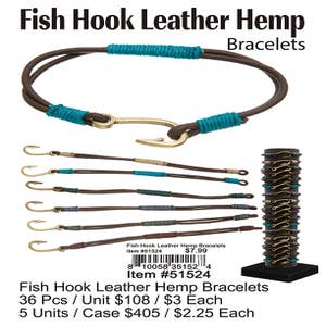 Fish Hook Bracelet- Black