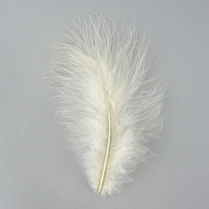 Plumes de marabout de dinde en vrac, 3-8 po, teintes - Coquille d'œuf pour la vente par Zucker Feather Products