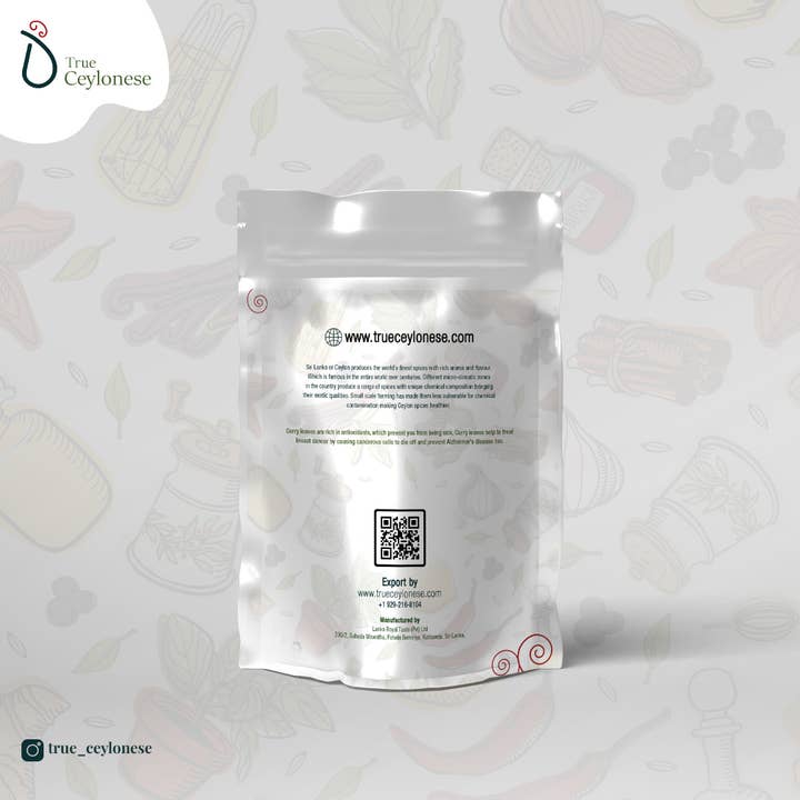 True ceylonese – Engroshandel Tørret krydderi – Karry Blade Pulver1