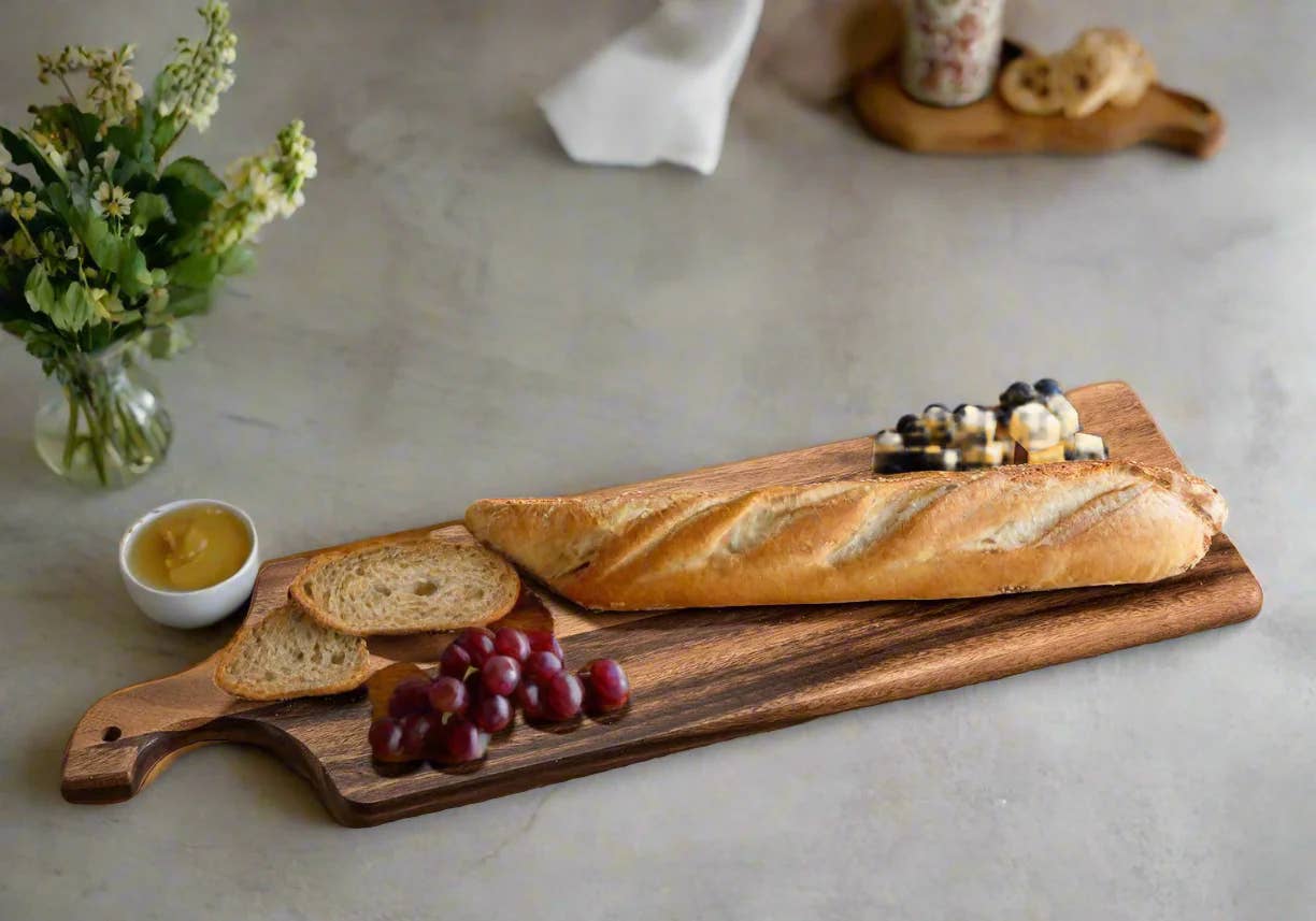 Kalmar Home – wholesale Cutting board – Long Acacia Wood Cutting/ Charcuterie Board 23" x 7"2