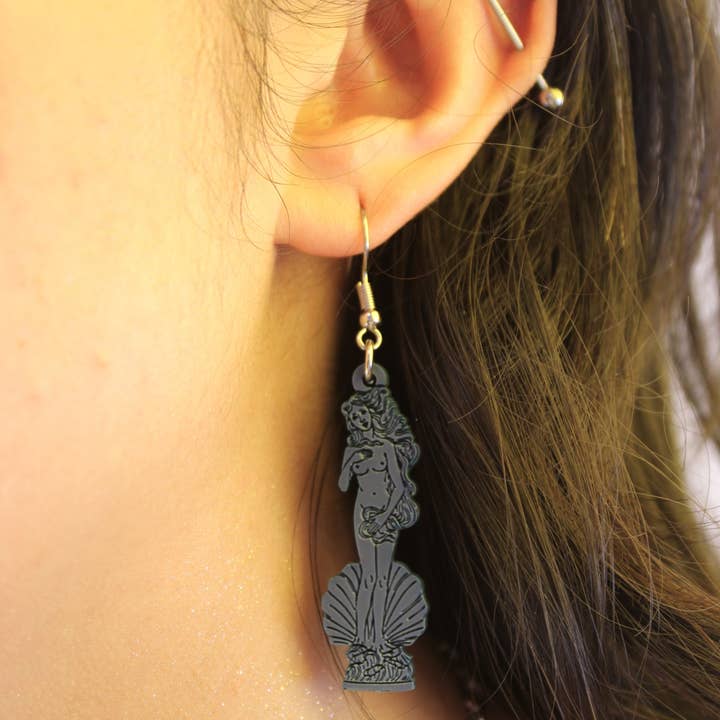 Sour Cherry - Wholesale Dangle Earrings - Birth of Venus Body Earrings - Midnight Blue