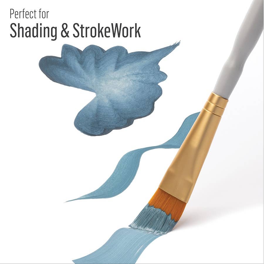 Plaid Crafts - Wholesale Paint/Wax Brush - Folkart ® Angle Brush Set, 5-Piece5