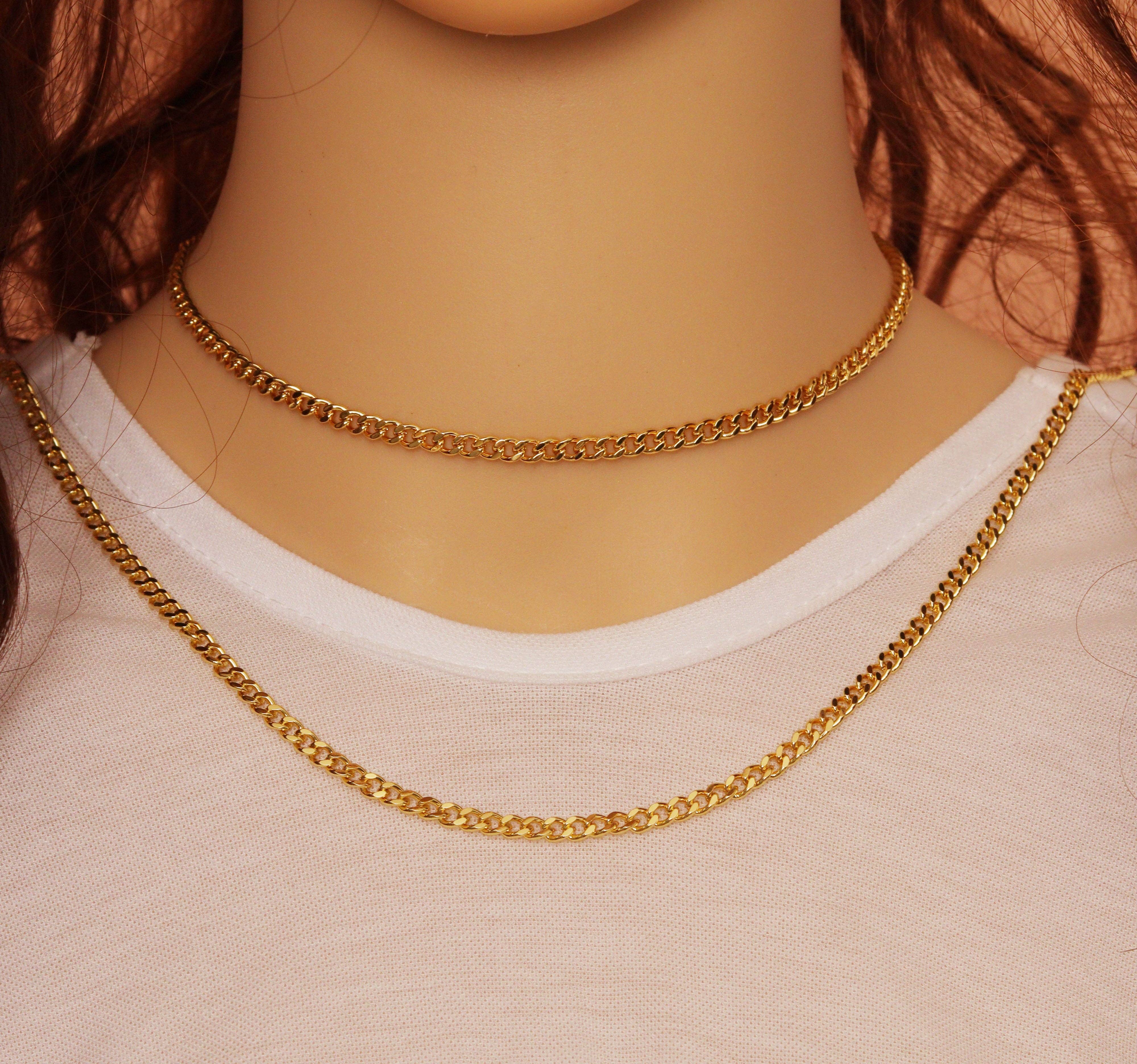 BestBeads&Beyond – wholesale Link & chain necklace – cuban chain by yard, Thin curb chain, sku#LD3471