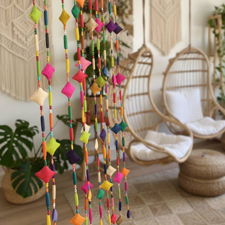 Shebobo - Wholesale Bunting/Garland - Zola Garland Raffia Straw Pillow Bead Strand Room Decor Sets1