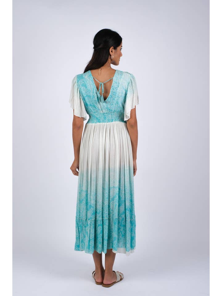 Sacred Threads - Wholesale Dress - Women's - Blue Ombre Enchanting Summer Maxi Dress