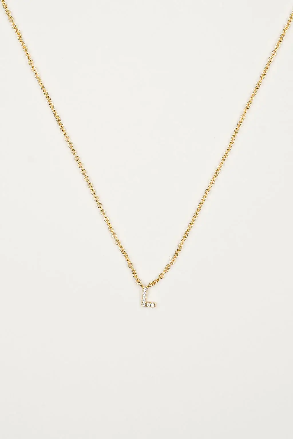 Brenda Grands Jewelry - Wholesale Jewelry Set - 18K Gold Dainty Shiny Initial Necklace - Set of 1625