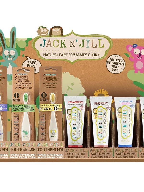 Jack N' Jill Toothpaste & Toothbrush Counter Display for wholesale by Jack N' Jill Kids