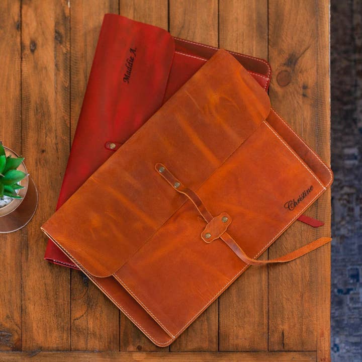 Londo - Wholesale Laptop/Tablet Case - Women's - Londo Top Grain Leather MacBook Pro and Air 16 Inch, 14, 15.5, 15, 13 inch & iPad Pro 12.9 Case with Front Pocket & Flap Closure – Retro Vintage Laptop Bag3