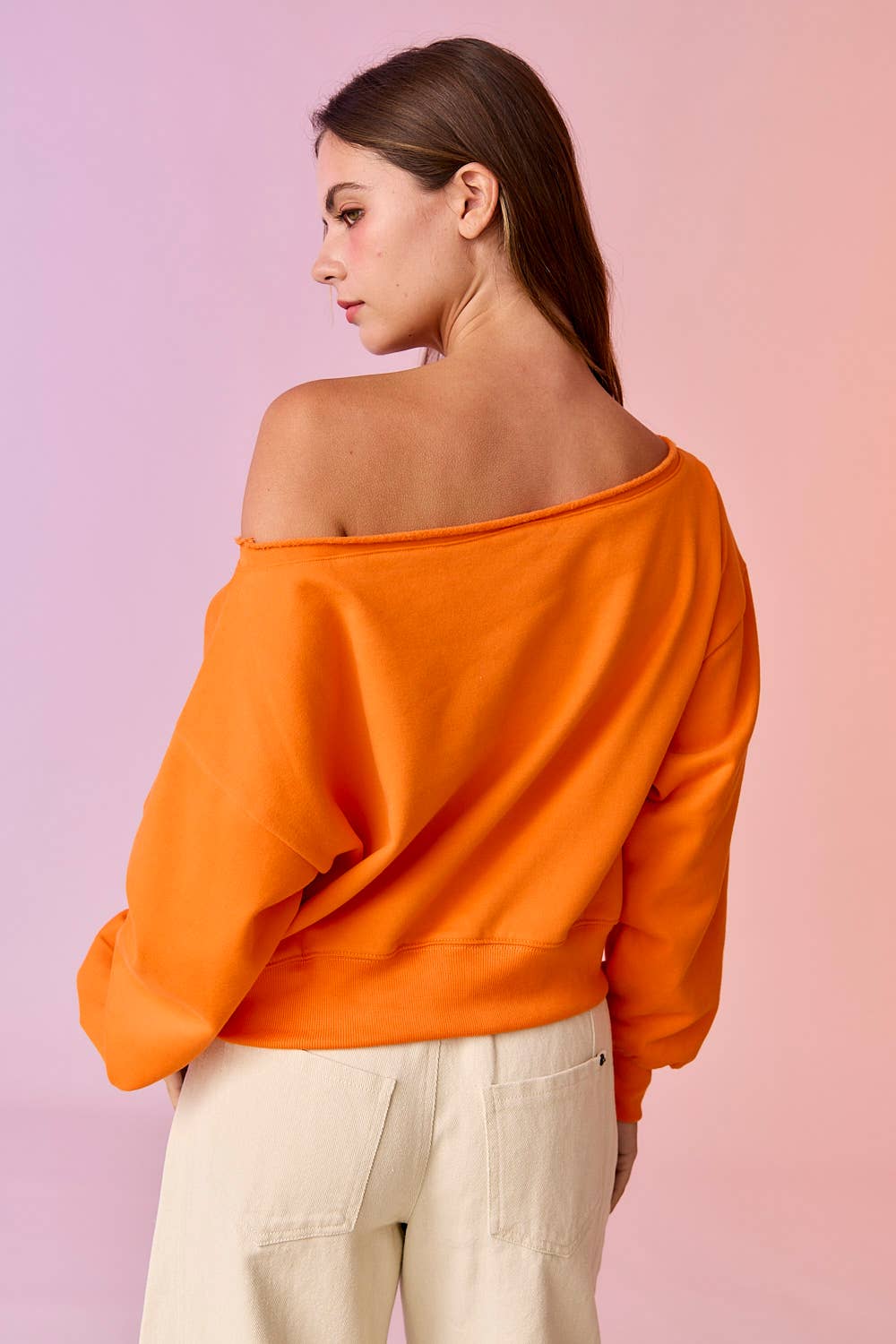 Papermoon - Wholesale Sweatshirt - Women's - PT17835 - Alina Off Shoulder Cropped Sweatshirt16