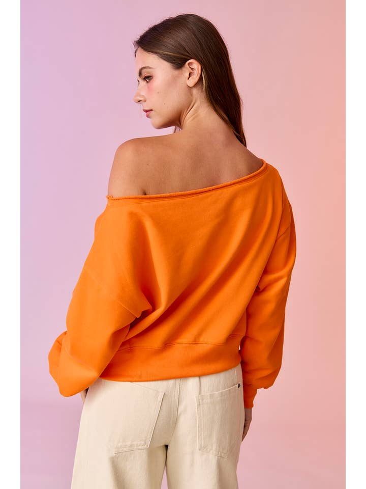 Papermoon - Wholesale Sweatshirt - Women's - PT17835 - Alina Off Shoulder Cropped Sweatshirt16