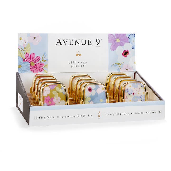 Boîte à pilules en acier/ABX, 12pcw/D, 3 assortis pour la vente par Astral