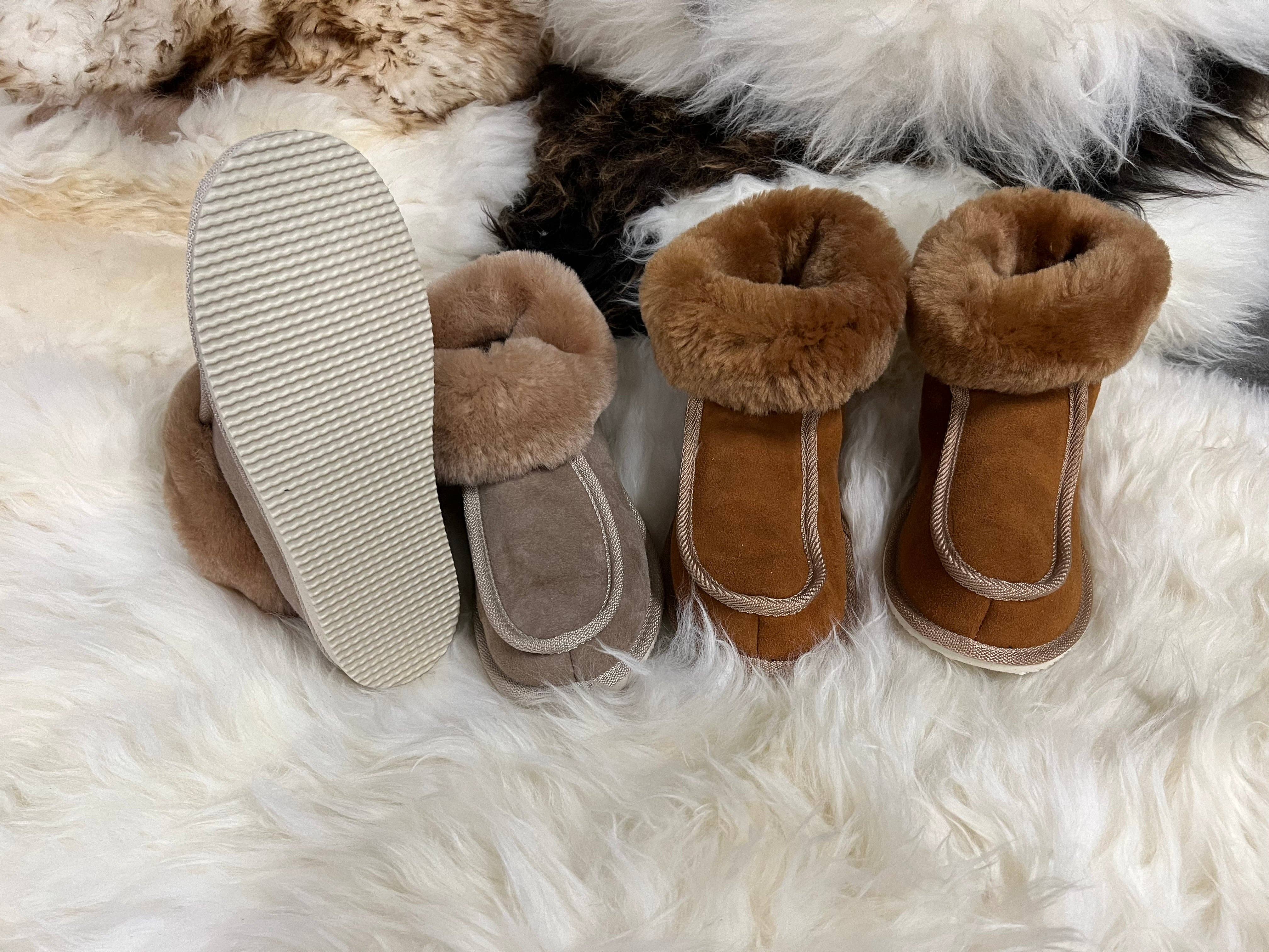 WeeSkins Holland - Wholesale Slippers - Women's - Sweden Lambskin Boot Slippers With Fur Trim3