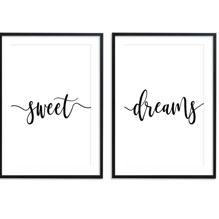 Sweet Dreams II Set of 2 Prints for wholesale by D'LUXE PRINTS